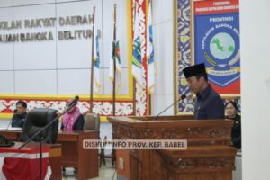 Pj Gubernur Suganda Sampaikan 3 Raperda kepada DPRD Provinsi Kep. Babel