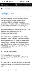 Astaga…!!! Oknum Pejabat Publik di Babel Terindikasi Intoleran