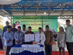 Pemkot Pangkalpinang Kembali Hibahkan Asset Berupa Tanah Untuk Pembangunan Masjid Baitur Rahman Kelurahan Air Mawar