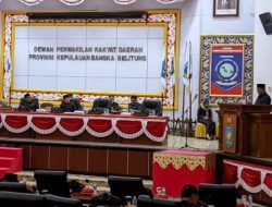 DPRD Babel Gelar Rapat Paripurna Penyampaian Dua Ranperda