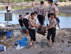 Polres Belitung Tindak Tambang Ilegal di Pantai Gosong Bugis