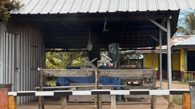 Caption: Salah satu Meja Goyang Timah Ilegal milik Beni di Desa Pancur Manggar, Belitung Timur. (foto: ist)