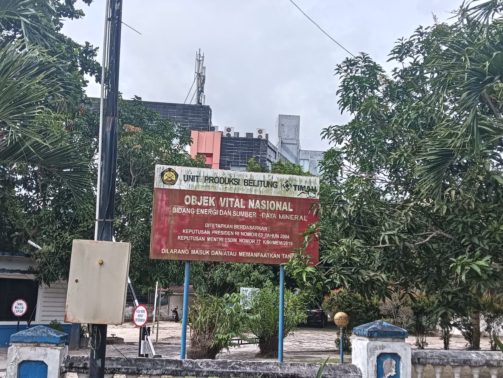 Caption: kantor Unit Produksi PT Timah Belitung. (foto: dok babelterkini.com)